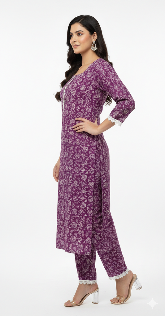 Stitched 2Piece Ladies Suit ABCH-22