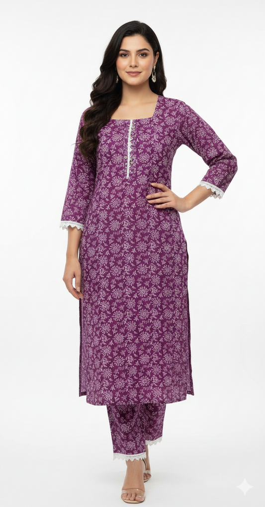 Stitched 2Piece Ladies Suit ABCH-22
